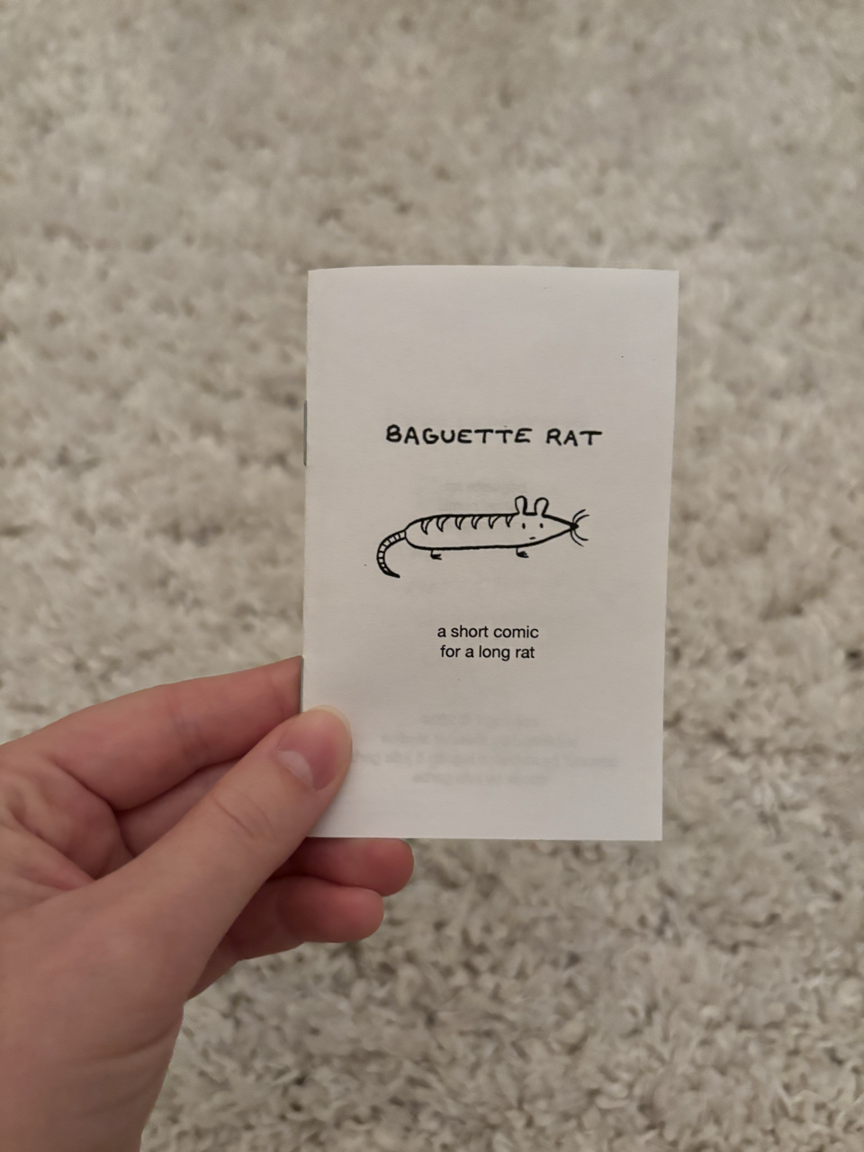 Baguette Rat Zine Front Cover